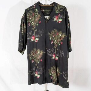 Tommy Bahama Mens Silk Christmas Island Tropical Buttoned Shirt